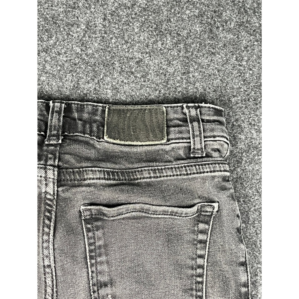 Zara Black Faded High Waisted Flare Jeans Button Fly Patch Pockets Size 2 - Picture 9 of 9